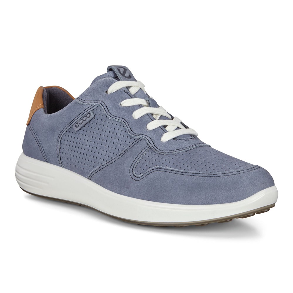 ECCO Mens Sneakers Blue - Soft 7 Runner Lace-Ups - SRU-654217